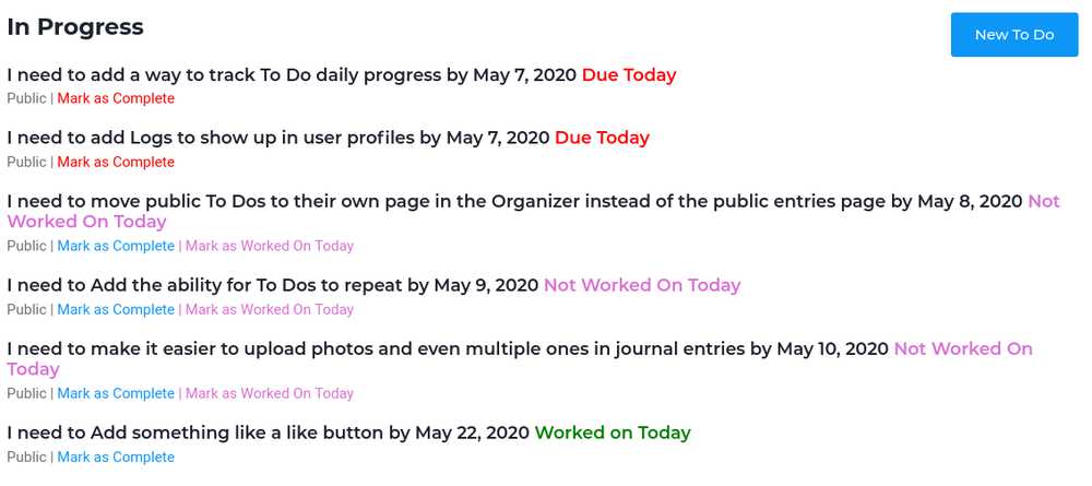 New To Do Colors, Reminders, and Other Updates